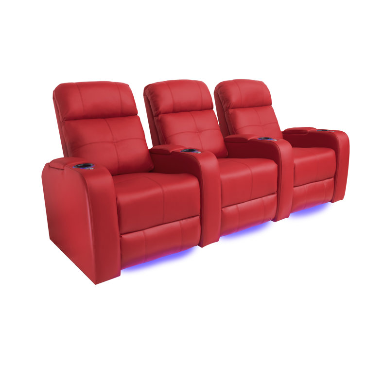 Orren Ellis Leather Home Theatre Sofa Wayfair Canada